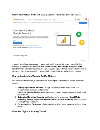 Analyze Your Website Traffic with Google Analytics_ Make Data-Driven Decisions