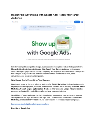 Master Paid Advertising with Google Ads_ Reach Your Target Audience