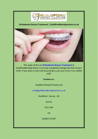 Orthodontic Braces Treatment