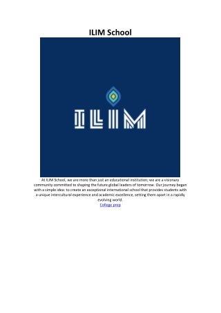 ILIM School