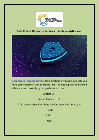 Data Breach Response Services | Suntelanalytics.com