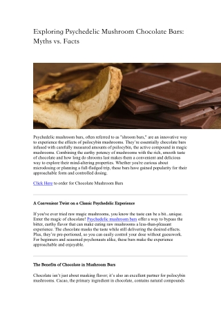 Psychedelic Mushroom chocolate  boost bars