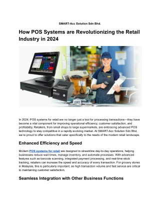 How POS Systems are Revolutionizing the Retail Industry in 2024