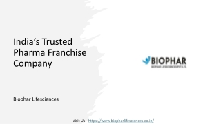 India’s Trusted Pharma Franchise Company - Biophar Lifesciences