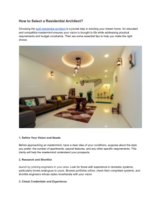 Residential Architect