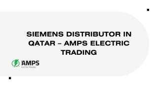 Siemens Distributor in Qatar – AMPS Electric Trading