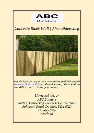 Concrete Block Wall | Abcbuilders.org
