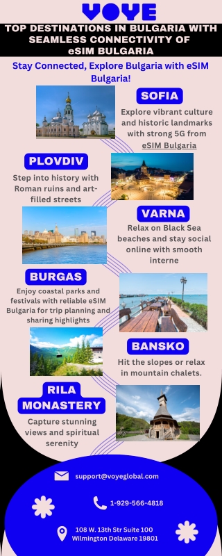 Plovdiv: Share Timeless Beauty with Bulgaria eSIM