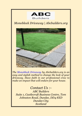 Monoblock Driveway | Abcbuilders.org