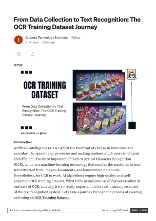 From Data Collection to Text Recognition: The OCR Training Dataset Journey