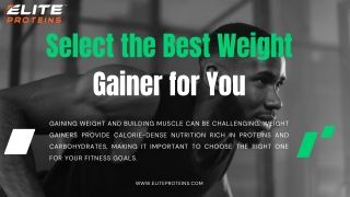 Select the Best Weight Gainer for You