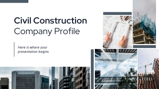 Civil Construction Company Profile by Slidesgo