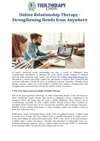 Online Relationship Therapy