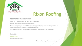 Rixon Roofing PDF