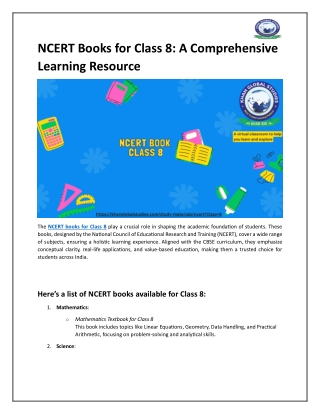 NCERT Books for Class 8