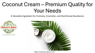 Premium Coconut Cream: Versatile, Natural, and Essential for Your Culinary & Be