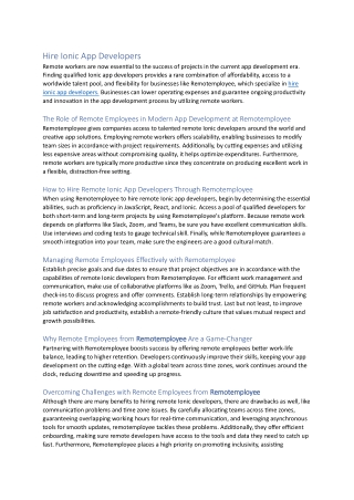 Hire Ionic App Developers