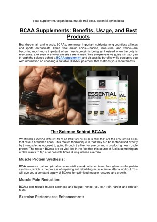bcaa supplement