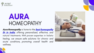 Best Homeopathy Dr in India - Aura Homeopathy