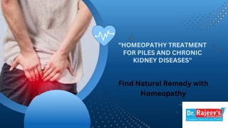 Homeopathy Experts: Treating Chronic Kidney Diseases Naturally