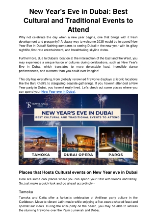 New Year's Eve in Dubai_ Best Cultural and Traditional Events to Attend