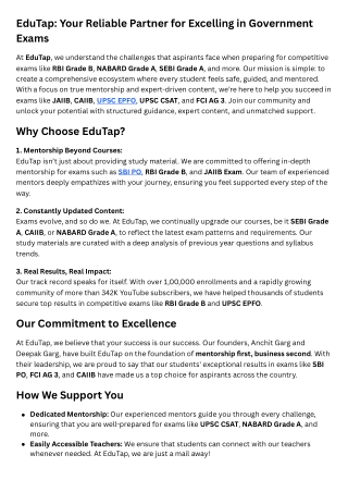 Edu Tap Your Reliable Partner for Excelling in Government Exams