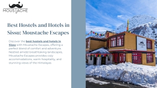 Best Hostels and Hotels in Sissu Moustache Escapes