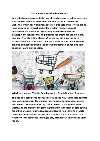 e-commerce website development