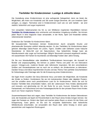 Tierbilder für Kinderzimmer: Lustige & stilvolle Ideen