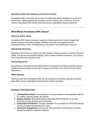 AnimeSama APK_ Your Gateway to the Anime Universe