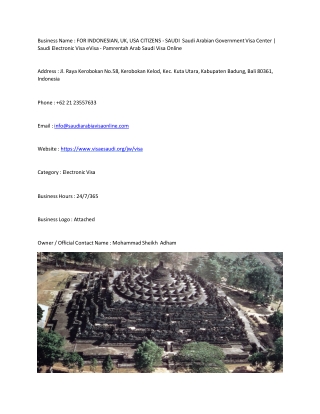 FOR INDONESIAN, UK, USA CITIZENS - SAUDI  Saudi Arabian Government Visa Center |