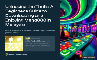 Unlocking the Thrills A Beginner's Guide to Downloading and Enjoying Mega888 in Malaysia
