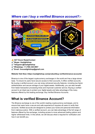 Where can I buy a verified Binance account__-