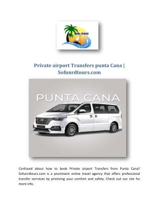 Prívate airport Transfers punta Cana