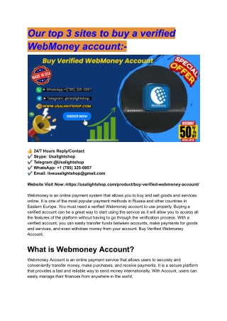 Our top 3 sites to buy a verified WebMoney account_-