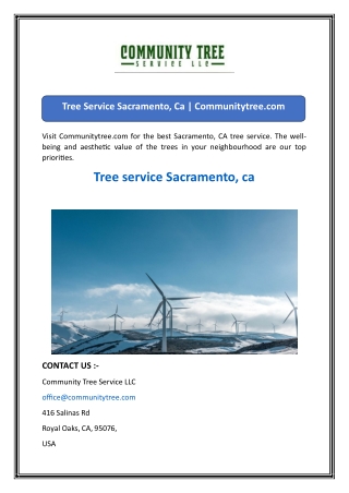Tree Service Sacramento, Ca  Communitytree