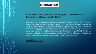 Email Security Comprehensive protection for your business communications.