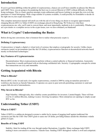 How to Convert Bitcoin to USDT Easily on Hong Kong Exchanges