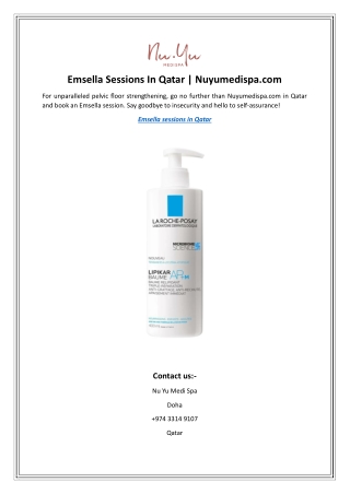 Emsella Sessions In Qatar | Nuyumedispa.com