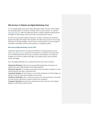 SEO Services in Pakistan