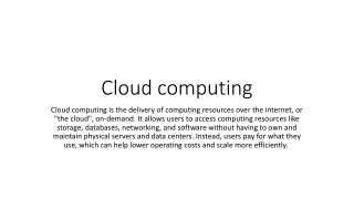 Cloud computing