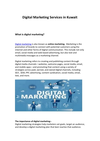 Digital Marketing Services in kuwait