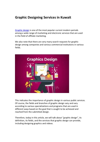 Graphic Designing Services in Kuwait