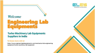 Turbo Machinery Lab Equipments Suppliers in India