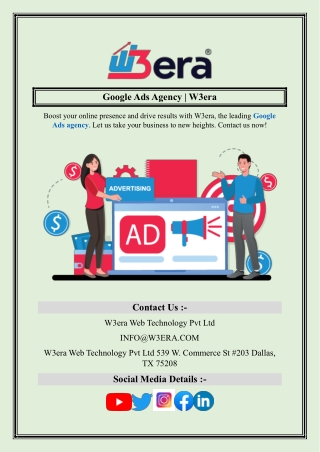 Google Ads Agency  W3era