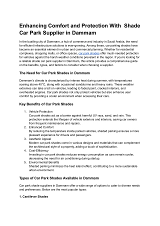 Car Park Supplier in Dammam - Google Docs
