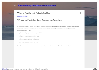 Where to Find the Best Facials in Auckland