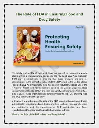 The Role of FDA in Ensuring Food and Drug Safety_Corpbiz