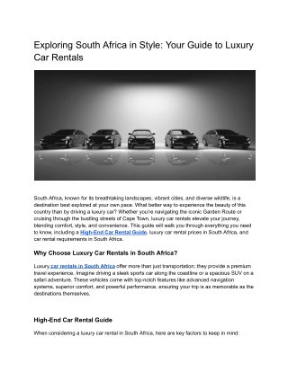 Luxury Car Rentals