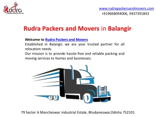 Packers and movers in Balangir